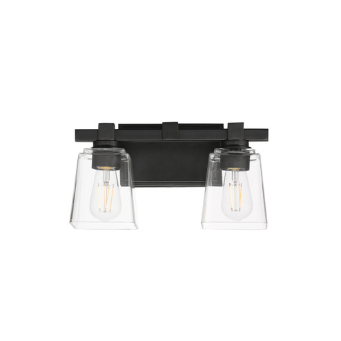 Cubos Two Light Wall Sconce in Black (16|21382CLBK)