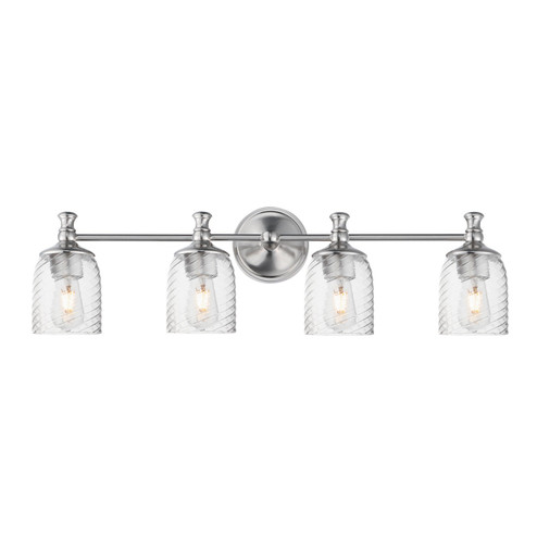 Swirl Four Light Bath Vanity in Satin Nickel (16|21354CRSN)