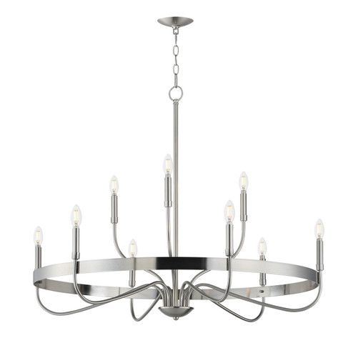 Frankie Nine Light Chandelier in Satin Nickel (16|14499SN)