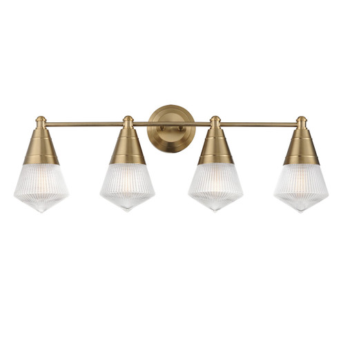 Hargreaves Four Light Bath Vanity in Natural Aged Brass (16|10394PRNAB)