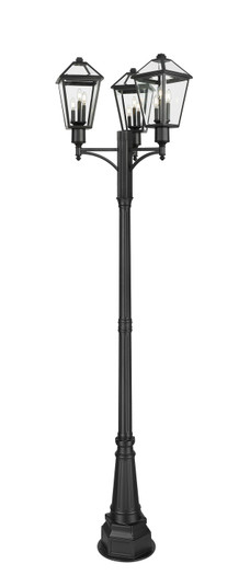 Talbot Three Light Outdoor Post Mount Fixture in Black (224|579PHBR-3-564P-BK)
