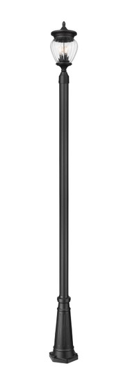 Davina Three Light Outdoor Post Mounted Fixture in Black (224|5016PHMR-5011P-BK)