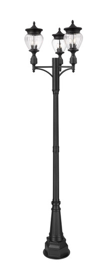 Davina Three Light Outdoor Post Mounted Fixture in Black (224|5016PHMR-3-564P-BK)