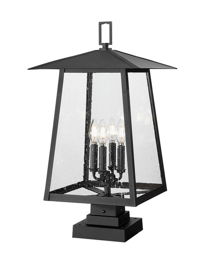 Rainer Four Light Outdoor Pier Mounted Fixture in Black (224|5015PHBS-SQPM-BK)