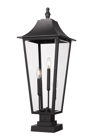 Gannon Three Light Outdoor Pier Mounted Fixture in Black (224|5008PHXLS-SQPM-BK)