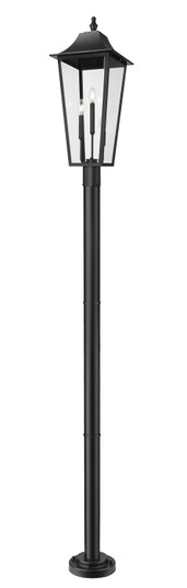 Gannon Three Light Outdoor Post Mount Fixture in Black (224|5008PHXLR-5012P-BK)