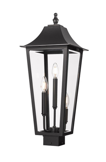 Gannon Three Light Outdoor Post Mount Fixture in Black (224|5008PHBS-BK)