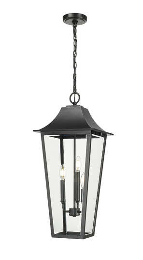 Gannon Three Light Outdoor Chain Mount Ceiling Fixture in Black (224|5008CHXL-BK)
