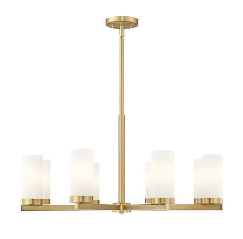 Danica Eight Light Chandelier in Modern Gold (224|3044-8MGLD)