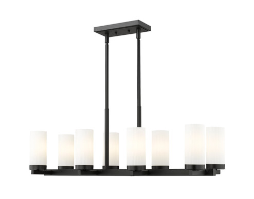 Danica Eight Light Linear Chandelier in Matte Black (224|3044-8L-MB)