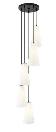 Farrell Five Light Chandelier in Matte Black (224|3043P7-5R-MB)