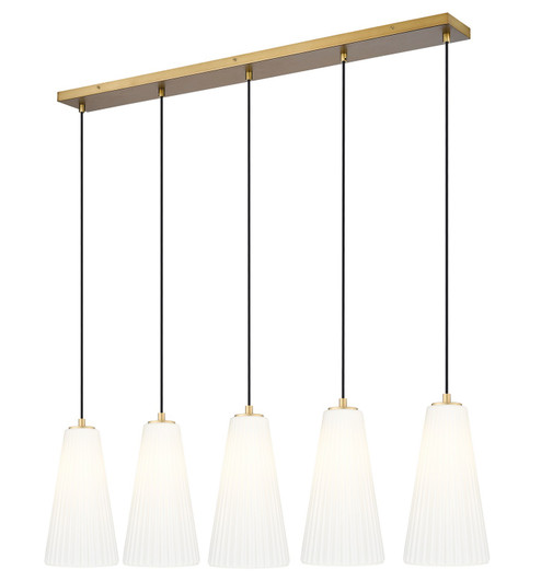 Farrell Five Light Linear Chandelier in Modern Gold (224|3043P7-5L-MGLD)