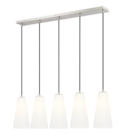 Farrell Five Light Linear Chandelier in Brushed Nickel (224|3043P7-5L-BN)