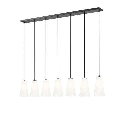 Farrell Seven Light Linear Chandelier in Matte Black (224|3043P6-7L-MB)