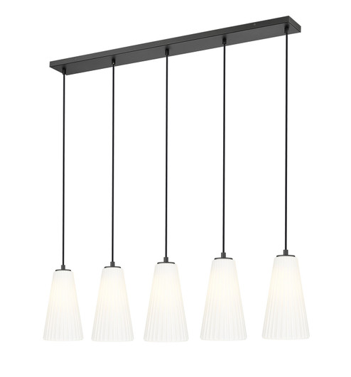 Farrell Five Light Linear Chandelier in Matte Black (224|3043P6-5L-MB)