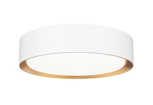 Kawan LED Flush Mount in Matte White + Modern Gold (224|1014F12-MW-MGLD-LED)