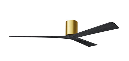 Irene-3H 72'' Ceiling Fan in Brushed Brass (101|IR3H-BRBR-BK-72)