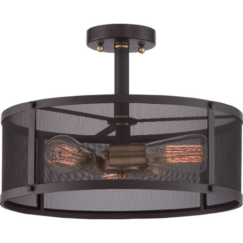 Union Station Three Light Semi-Flush Mount in Western Bronze (10|UST1716WT)
