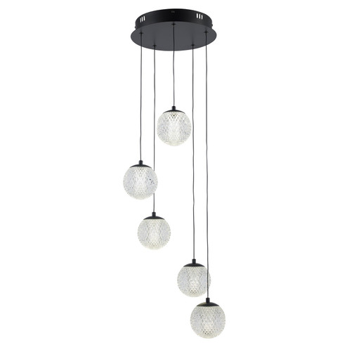 Sunburst LED Pendant in Black (110|MDN-1635 BK)