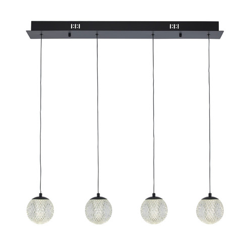 Sunburst LED Linear Pendant in Black (110|MDN-1634 BK)