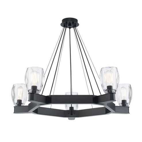 Harmony Hills Eight Light Chandelier in Black (110|11688 BK)