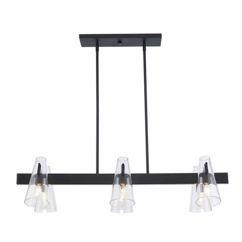 LuminaGlow Six Light Island Pendant in Black (110|11676 BK)