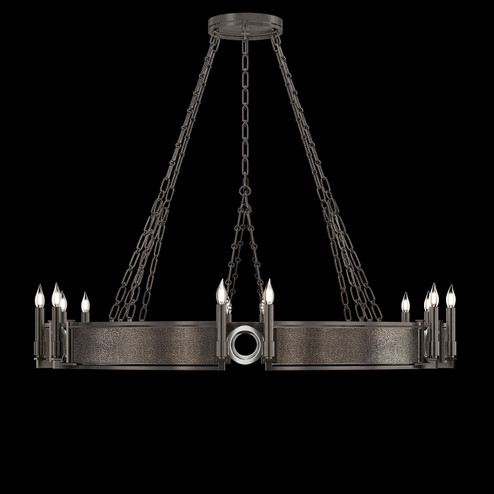 Mirage 12 Light Chandelier in Midnight Steel/Nickel/Pebble (48|100048-721)