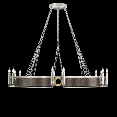 Mirage 12 Light Chandelier in Silver Leaf/Brass/Pebble (48|100048-411)