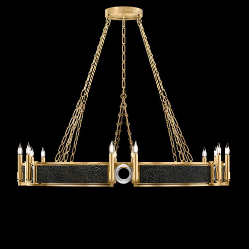 Mirage 12 Light Chandelier in Gold Leaf/Nickel/Black Knight (48|100048-323)