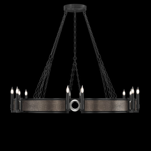 Mirage 12 Light Chandelier in Black Iron/Nickel/Pebble (48|100048-121)