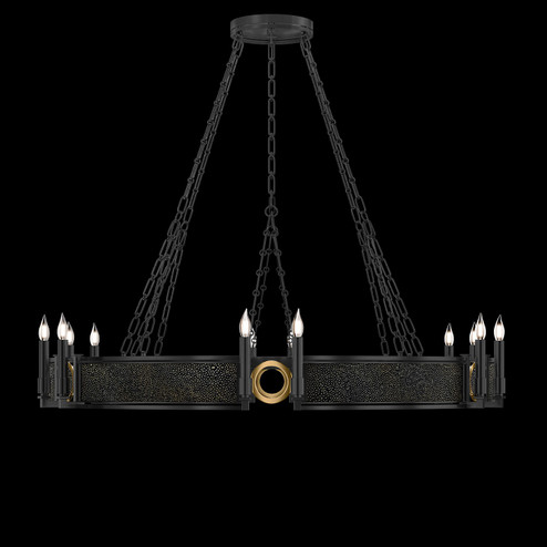 Mirage 12 Light Chandelier in Black Iron/Brass/Black Knight (48|100048-113)