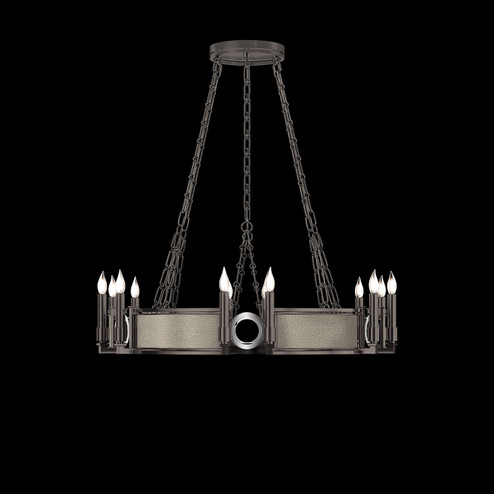 Mirage 12 Light Chandelier in Midnight Steel/Nickel/Coco (48|100047-722)
