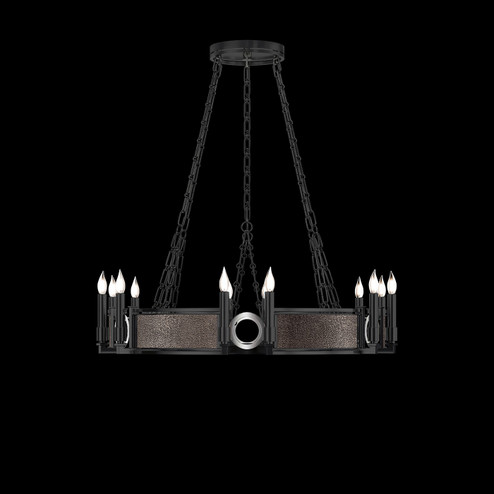 Mirage 12 Light Chandelier in Black Iron/Nickel/Pebble (48|100047-121)