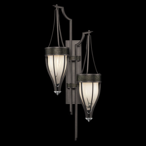 Mirage Two Light Wall Sconce in Midnight Steel/Nickel/Black Knight (48|100046-723)