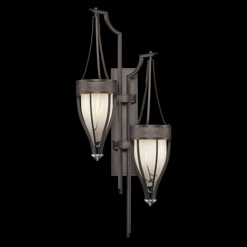 Mirage Two Light Wall Sconce in Midnight Steel/Nickel/Pebble (48|100046-721)