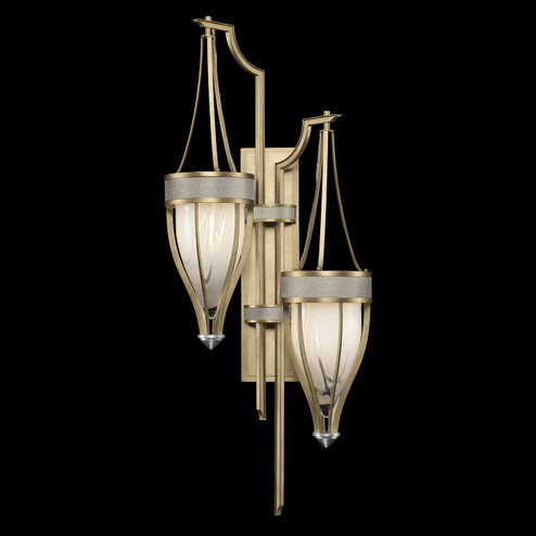 Mirage Two Light Wall Sconce in Soft Gold Leaf/Nickel/Coco (48|100046-522)