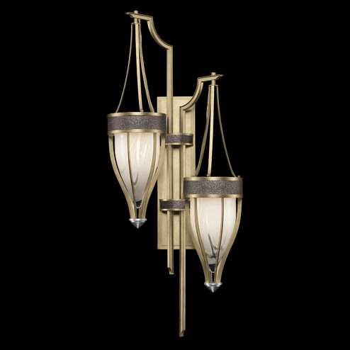 Mirage Two Light Wall Sconce in Soft Gold Leaf/Nickel/Pebble (48|100046-521)