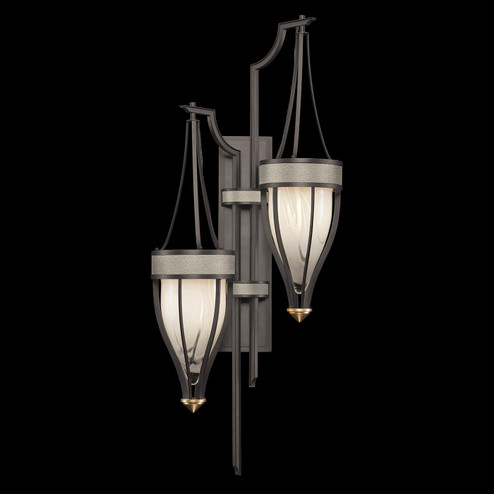 Mirage Two Light Wall Sconce in Midnight Steel/Brass/Coco (48|100041-712)