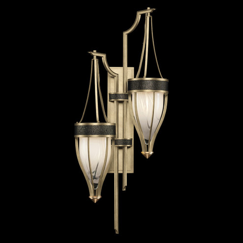 Mirage Two Light Wall Sconce in Soft Gold Leaf/Brass/Black Knight (48|100041-513)
