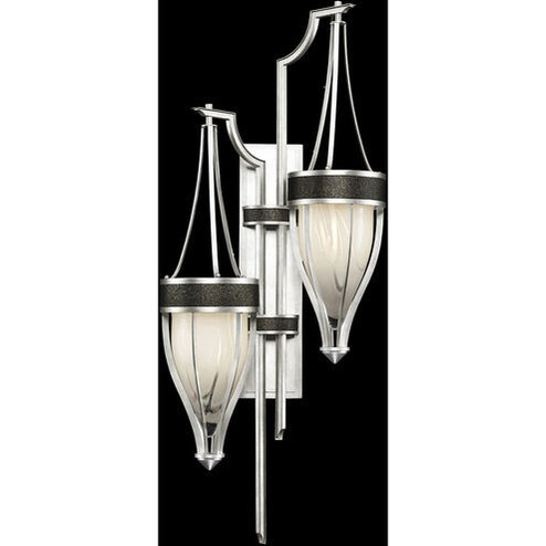 Mirage Two Light Wall Sconce in Silver Leaf/Nickel/Black Knight (48|100041-423)