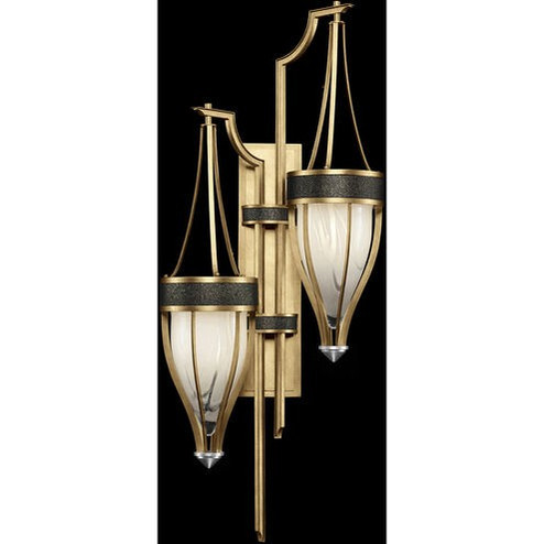 Mirage Two Light Wall Sconce in Gold Leaf/Nickel/Black Knight (48|100041-323)