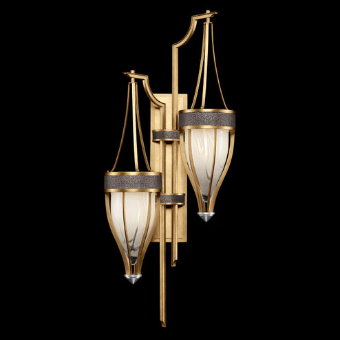 Mirage Two Light Wall Sconce in Gold Leaf/Nickel/Pebble (48|100041-321)