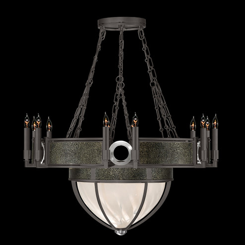 Mirage 15 Light Chandelier in Midnight Steel/Nickel/Black Knight (48|100037-723)