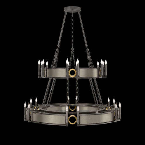 Mirage Chandelier in Midnight Steel/Brass/Coco (48|100036-712)
