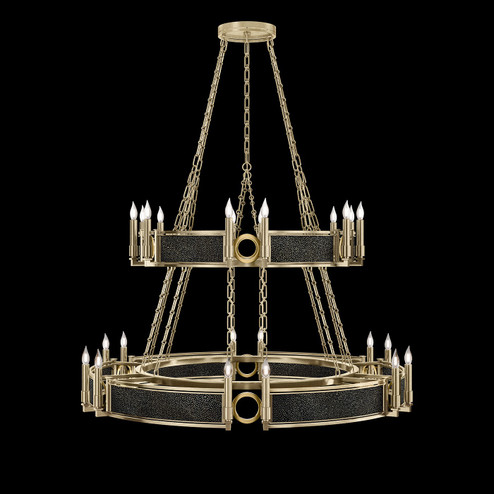 Mirage Chandelier in Soft Gold Leaf/Brass/Black Knight (48|100036-513)