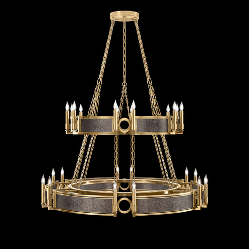 Mirage 24 Light Chandelier in Gold Leaf/Brass/Pebble (48|100036-311)