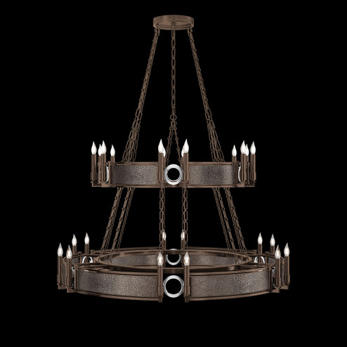 Mirage 24 Light Chandelier in Bronze/Nickel/Pebble (48|100036-221)