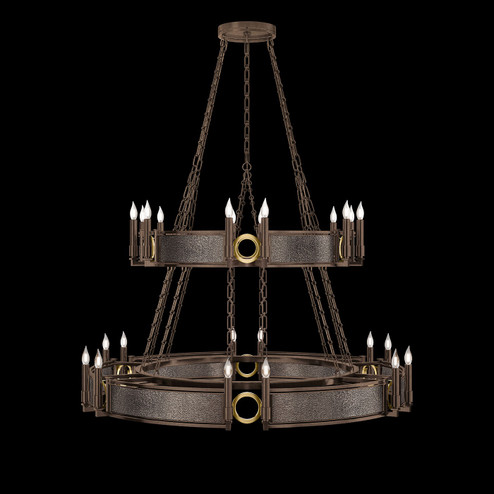 Mirage 24 Light Chandelier in Bronze/Brass/Pebble (48|100036-211)