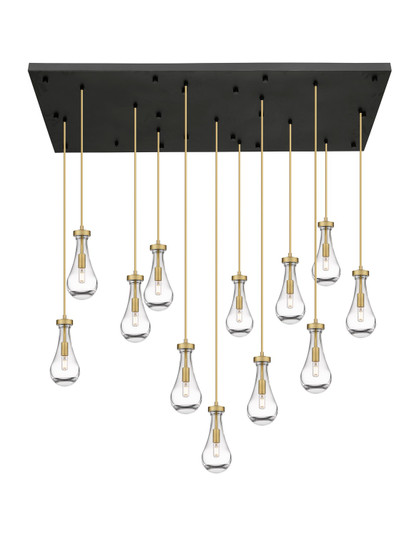 Downtown Urban 13 Light Pendant in Matte Black (405|154BK-451-1P-BK-G451-5SM-20)