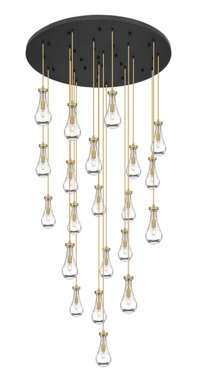 Downtown Urban 21 Light Pendant in Brushed Brass (405|148BK-451-1P-BB-G451-5SM-20)